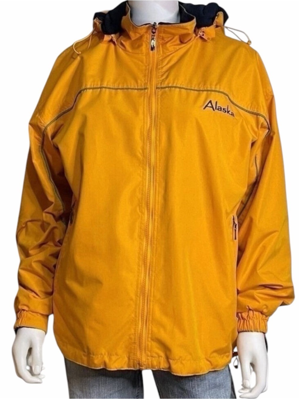 Cheneral Sailing Boating Hiking Hooded Reversible Rain Jacket Men's Small